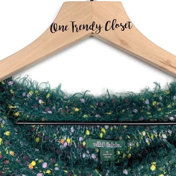 Wild Fable | Green Fuzzy Pull Over Trendy Sweater - Picture 4 of 6